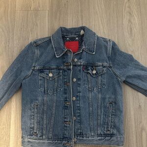 Levi's Blue Denim Jacket with Red Accents